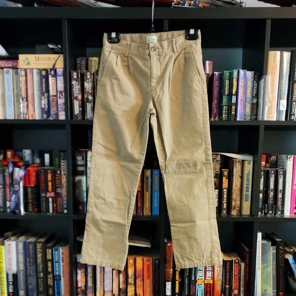 Boys Khaki Straight-Leg Chinos - Beige